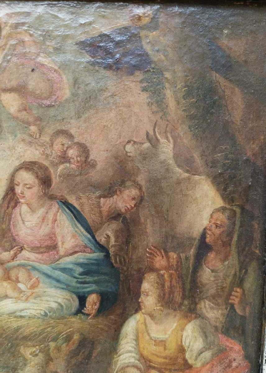 Bozzetto ad olio su tela .Scuola Napoletana del XVIII secolo.-photo-4