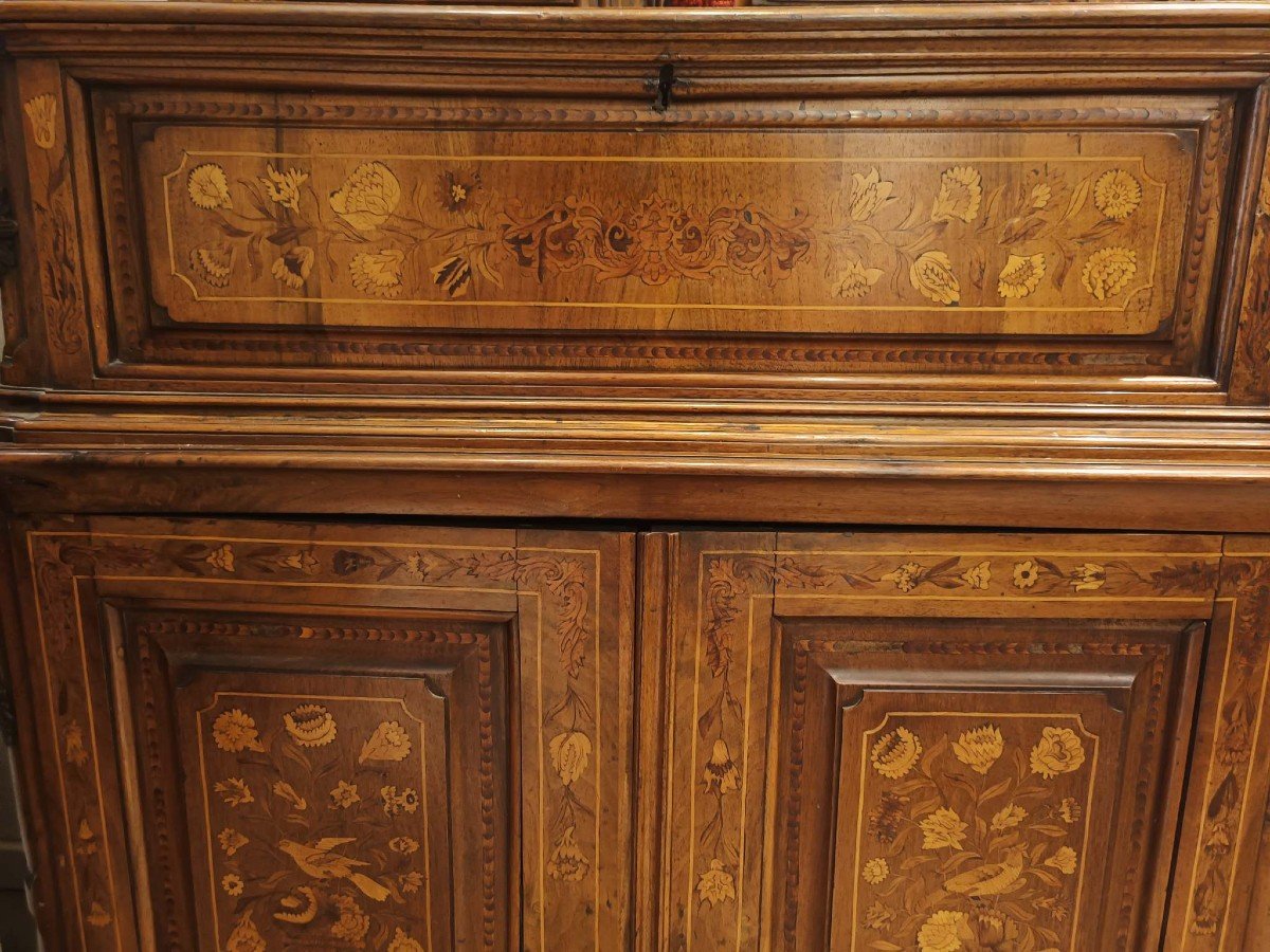Trumeau intarsiato in vari legni.Olanda, periodo Luigi XV.-photo-1