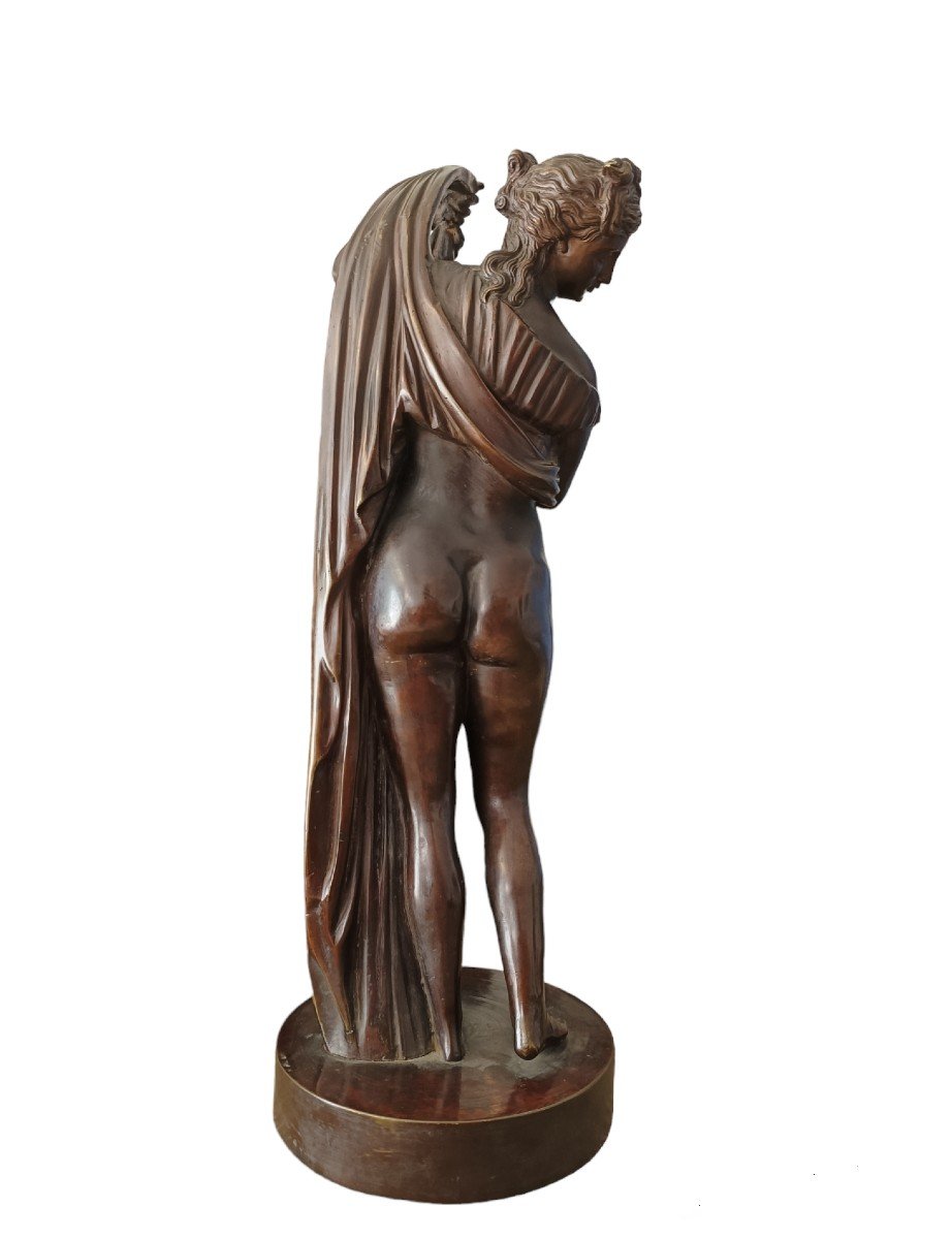 Scultura in bronzo raffigurante Venere Callipigia. XIX secolo.-photo-4