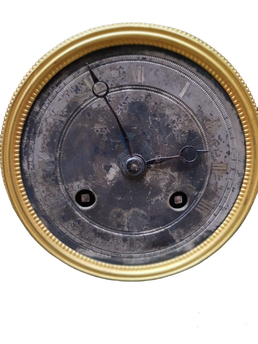 Orologio in bronzo dorato.  Francia,metà XIX secolo.-photo-2