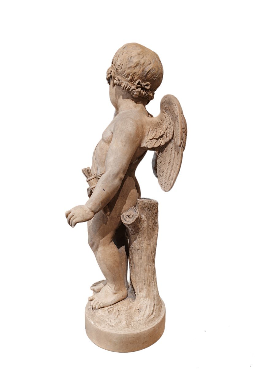 Scultura in terracotta raffigurante angelo.Sevres, fine XIX secolo.-photo-3