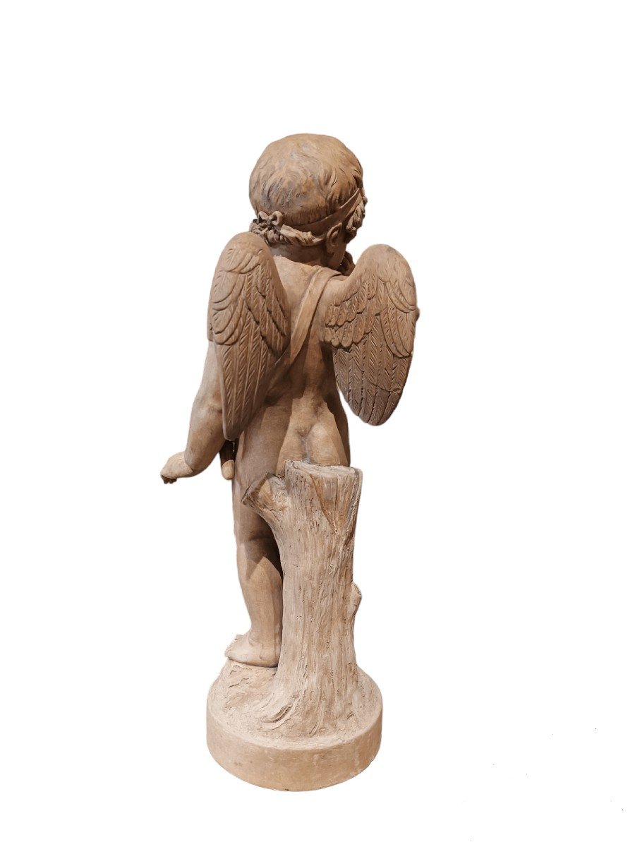 Scultura in terracotta raffigurante angelo.Sevres, fine XIX secolo.-photo-4