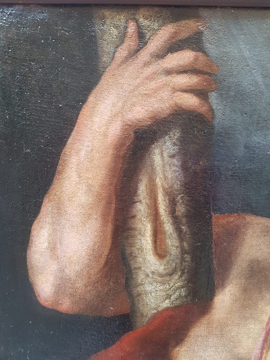 Olio su tela raffigurante Sant'Andrea. Veneto,XVII secolo.-photo-1