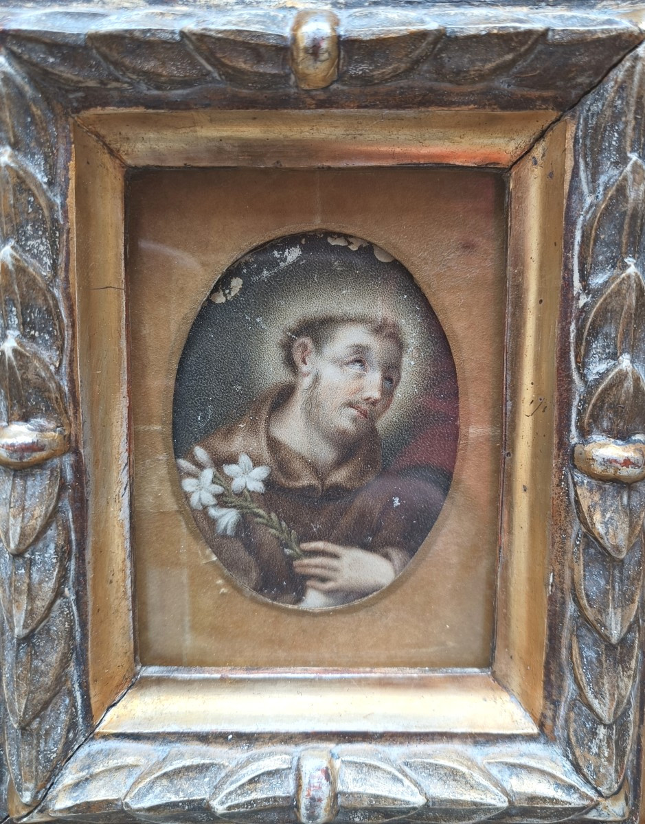 Dipinto su pergamena.Lombardia,XVIII secolo.