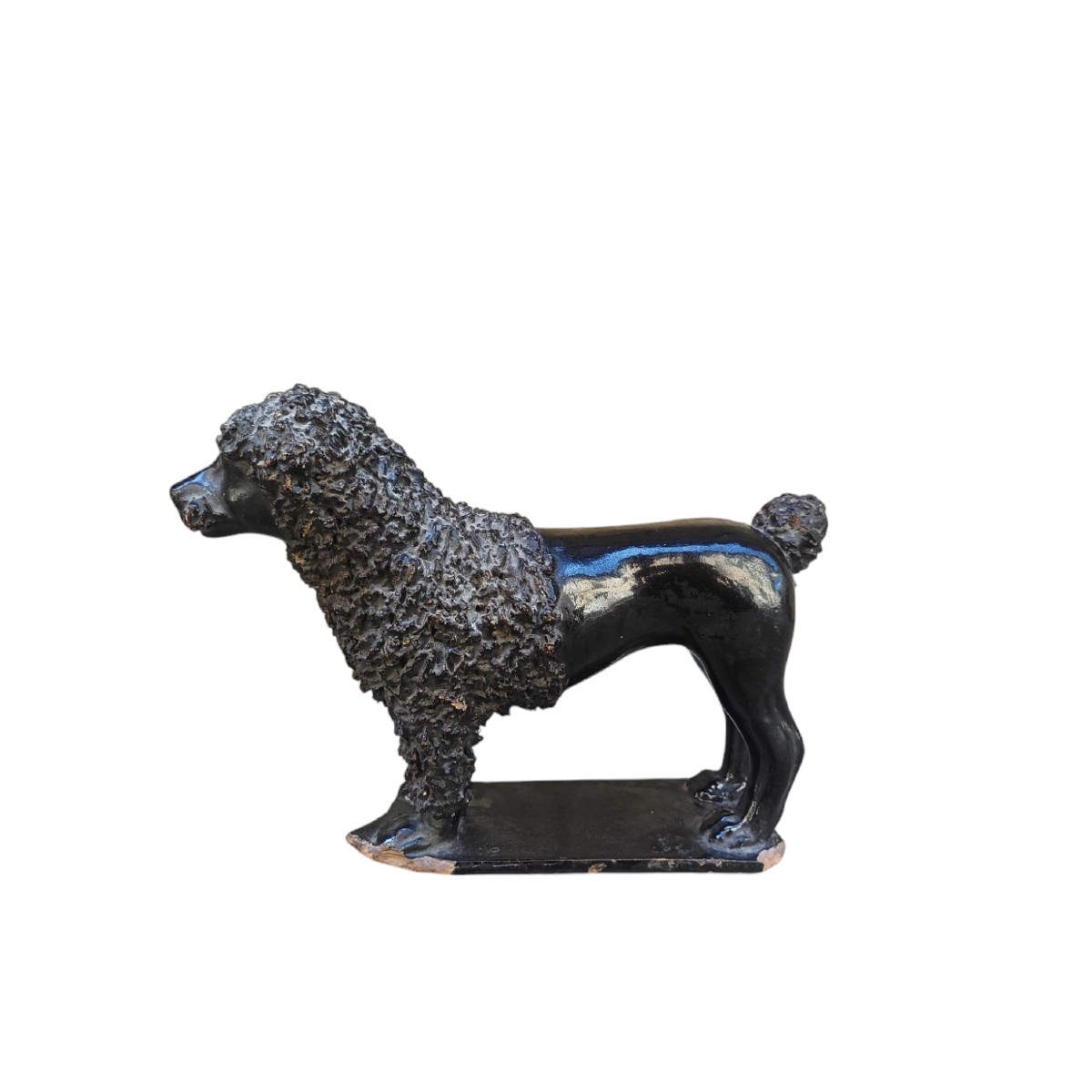 Cane barboncino in ceramica.Napoli,inizio XIX secolo