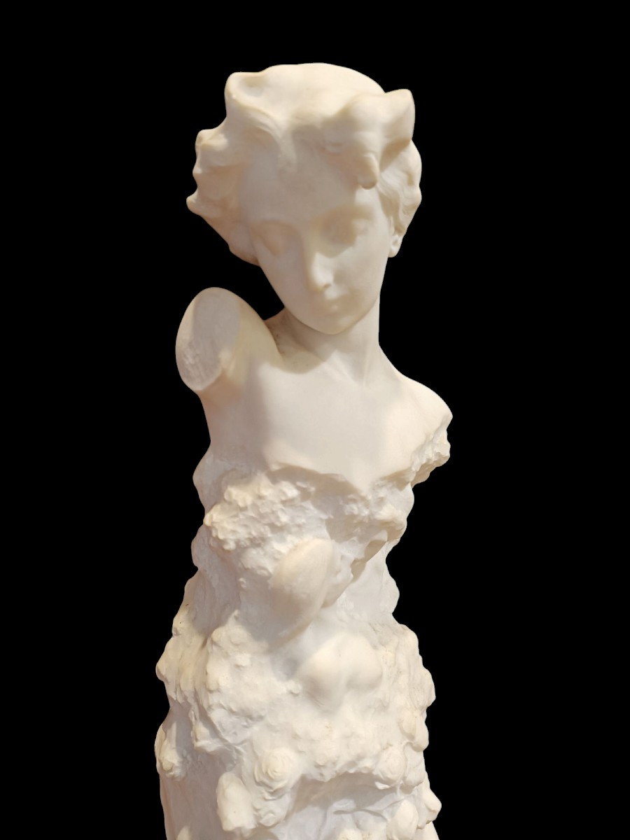 Scultura in marmo bianco.1900 circa.-photo-3