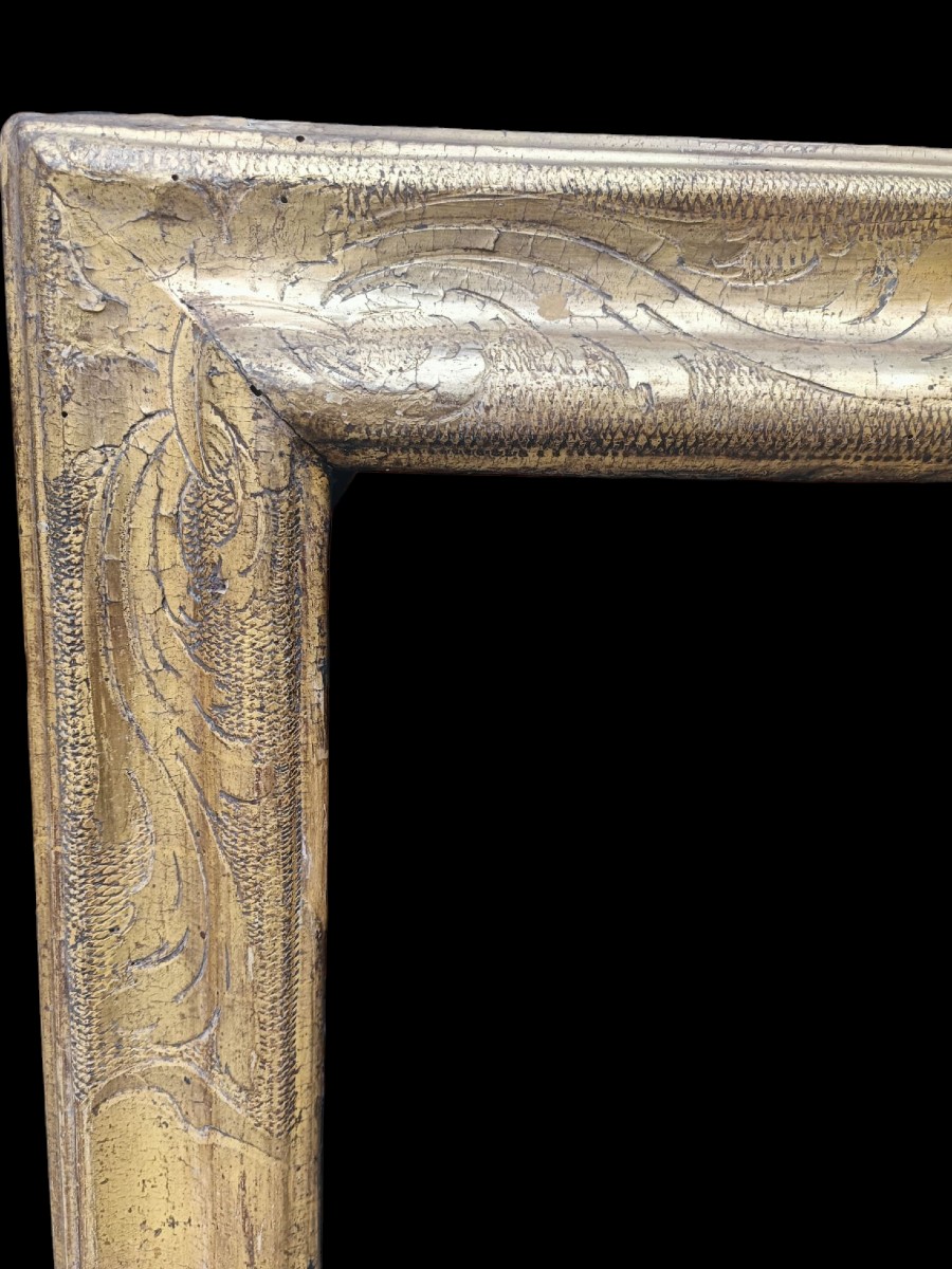 Cornice in legno dorato. Marche,XVIII secolo.-photo-2