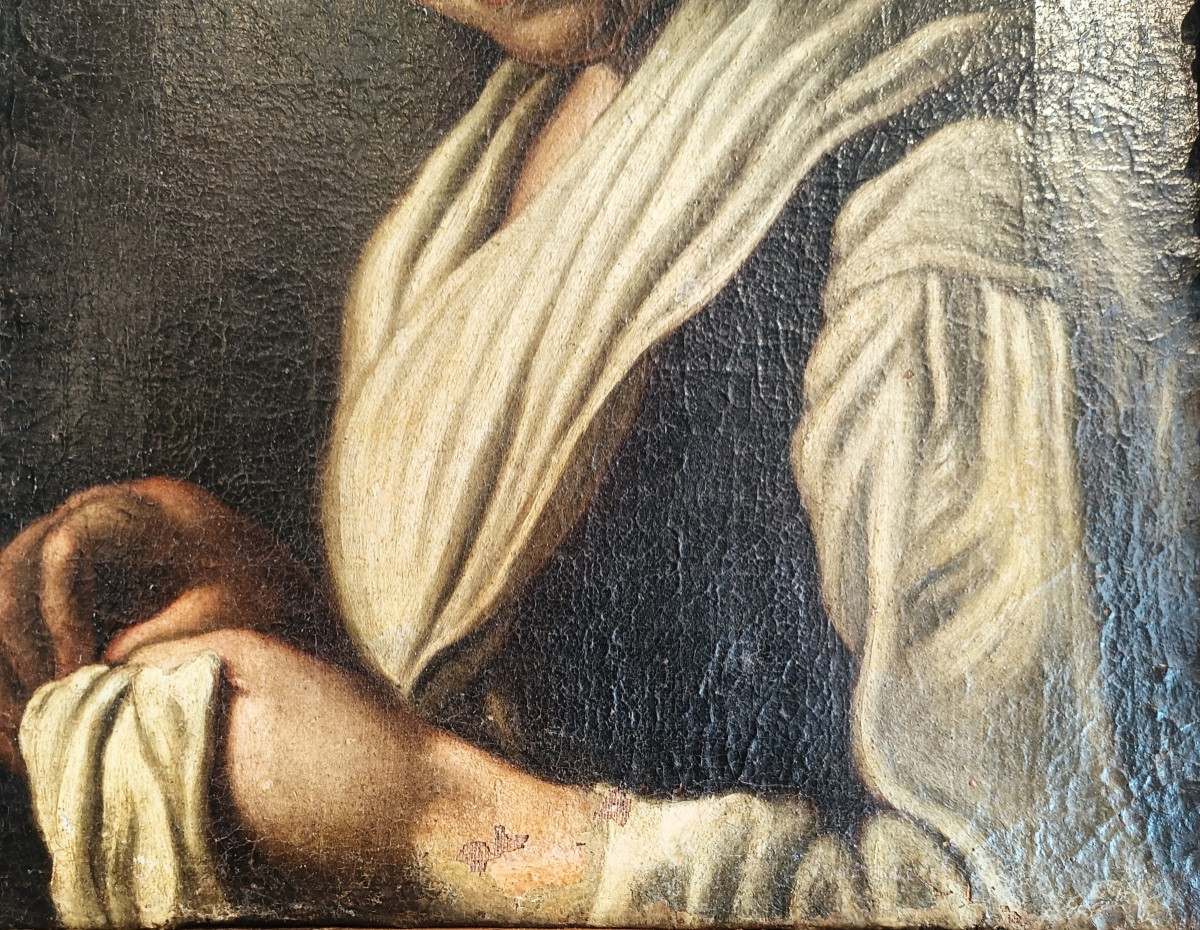 Dipinto raffigurante bambina. Felice Boscaratti(1721-1807).-photo-3