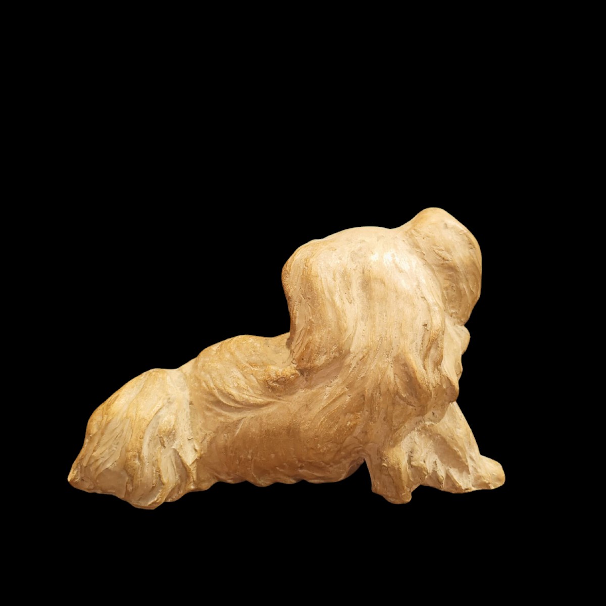 Scultura terracotta raffigurante un cane.Inizio XX secolo.-photo-4