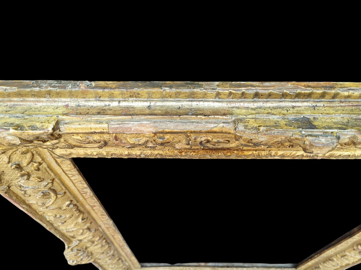 Cornice in legno dorato.Francia,XVIII secolo.-photo-1