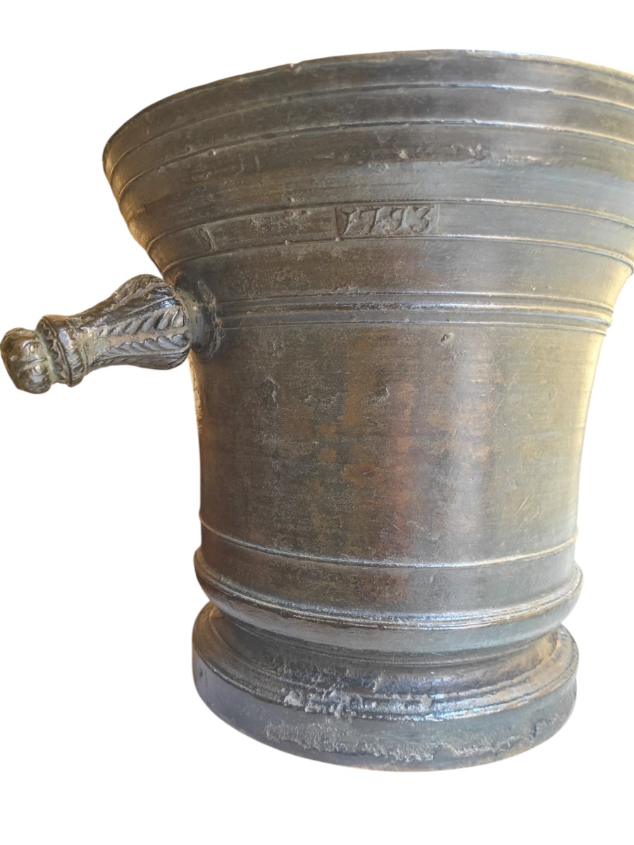 Grande mortaio in bronzo.Italia,1793.-photo-3