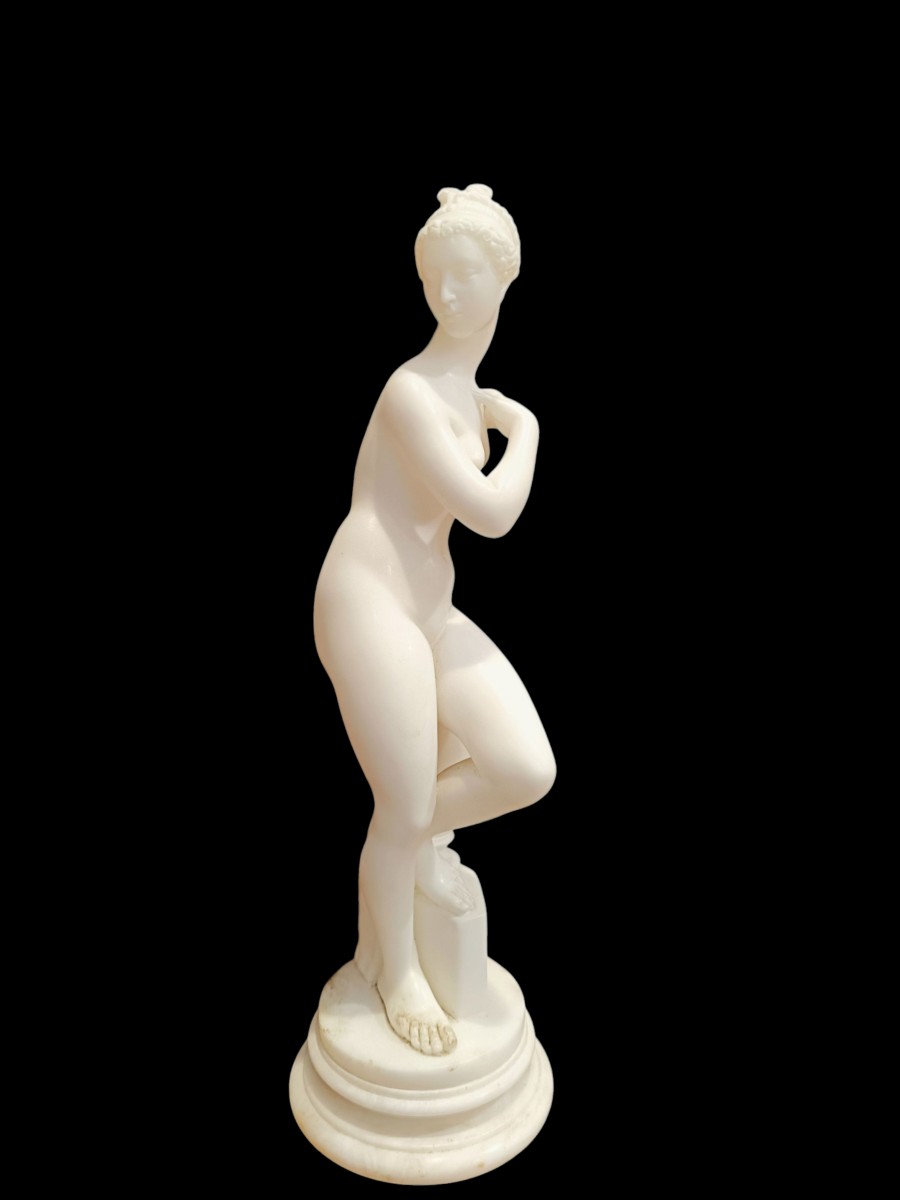 Scultura in alabastro raffigurante Venere.Italia,inizio XX secolo.-photo-2