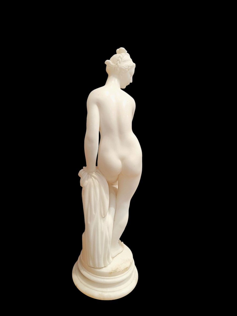 Scultura in alabastro raffigurante Venere.Italia,inizio XX secolo.-photo-3