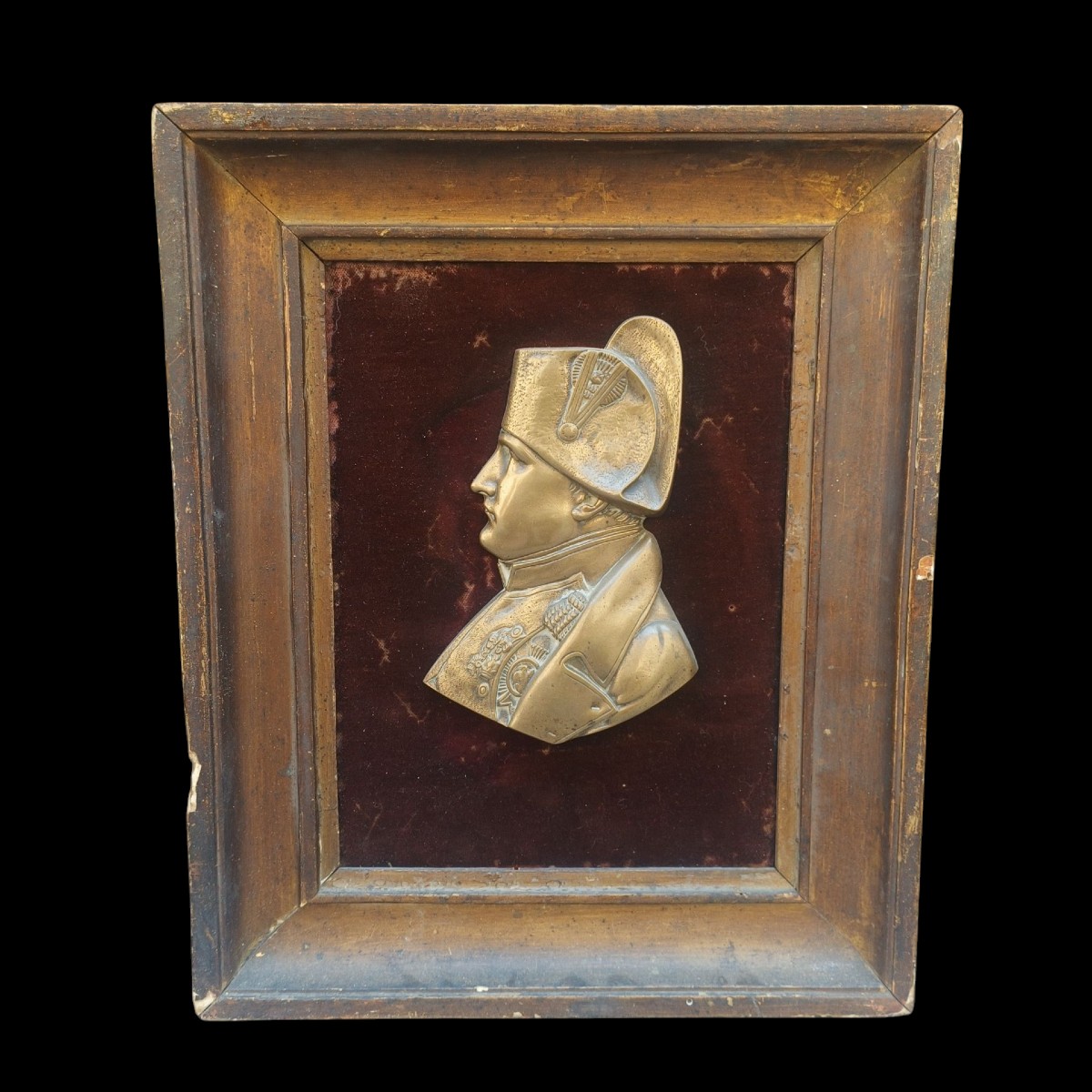 Placca in bronzo  raffigurante Napoleone. Francia,XIX secolo.