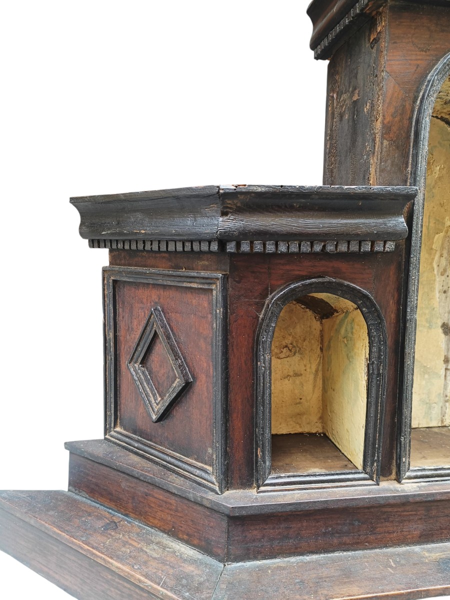 Modello di architettura in legno.Italia,inizio XIX secolo.-photo-3