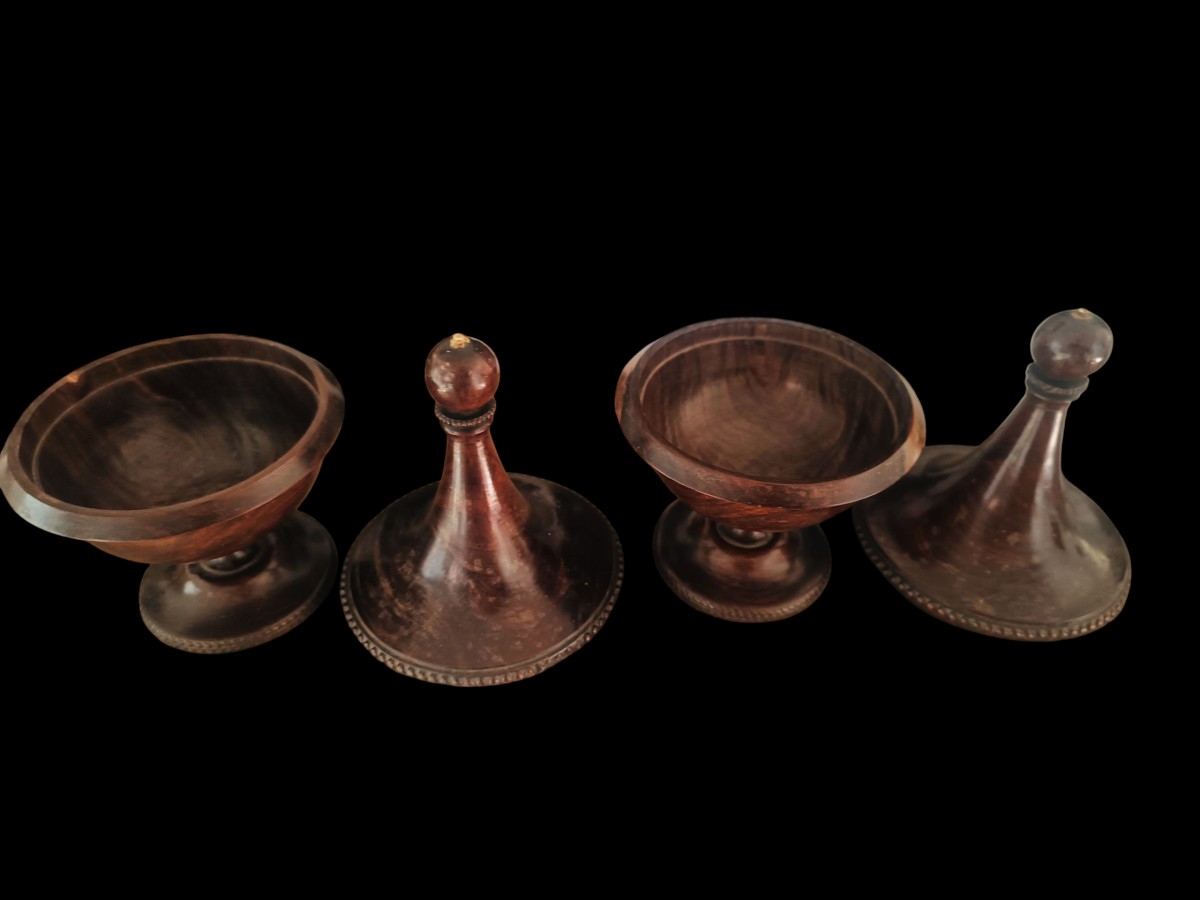 Coppia di contenitori in palissandro.Europa,XIX secolo.-photo-3