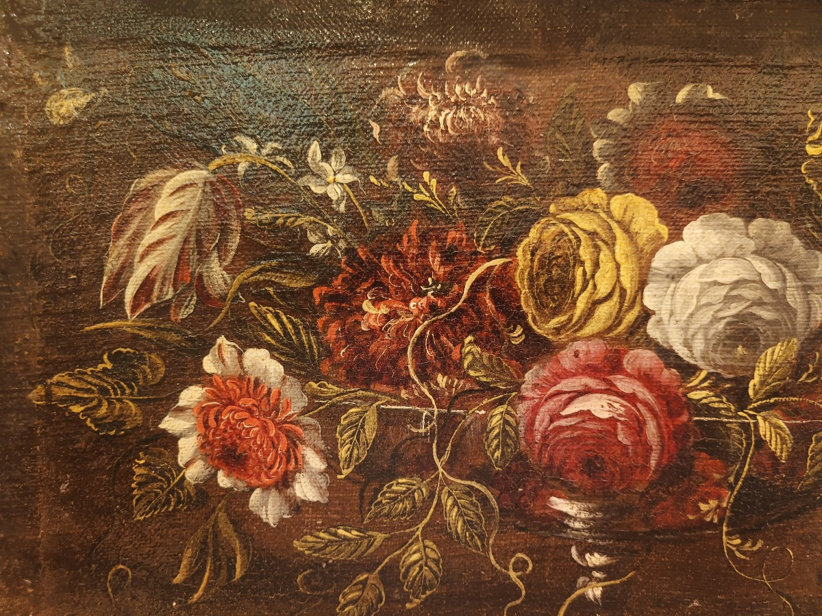 Olio su tela Natura Morta. Laura Bernasconi(Roma 1622-Roma 1675)-photo-3