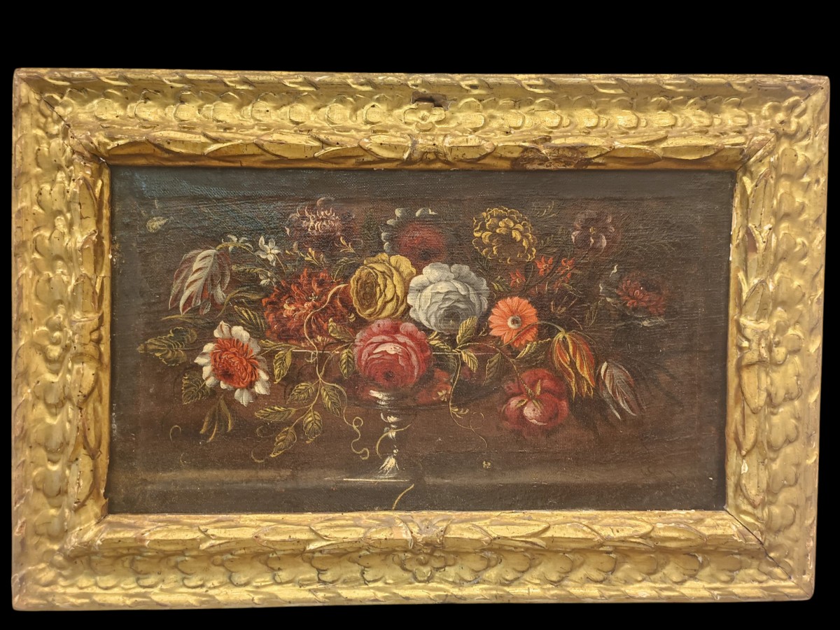Olio su tela Natura Morta. Laura Bernasconi(Roma 1622-Roma 1675)