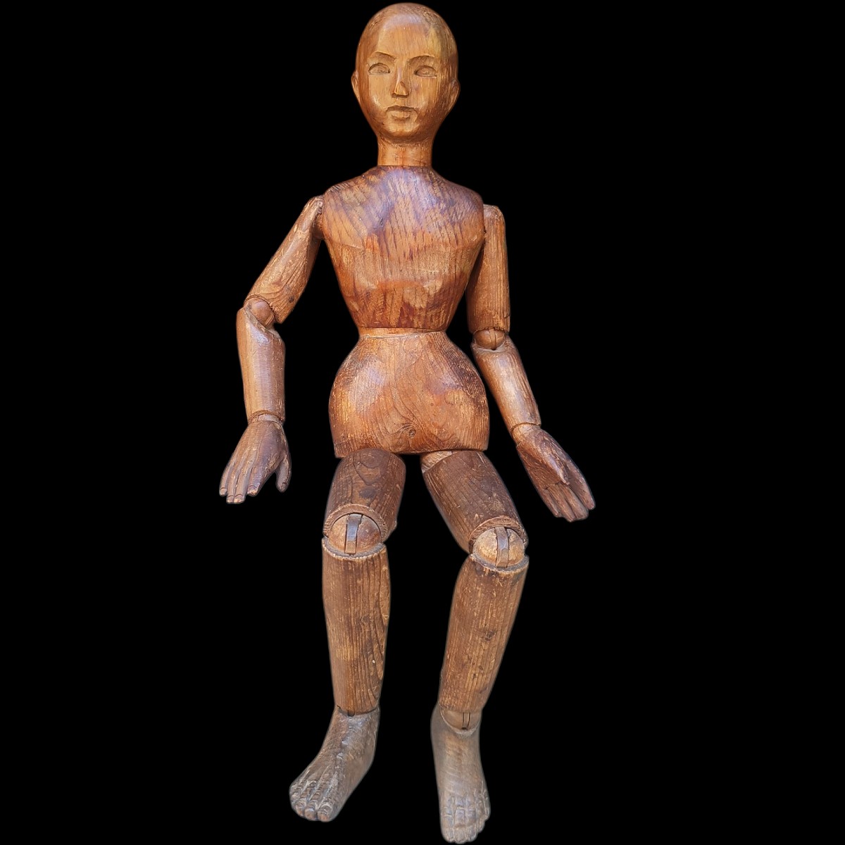 Manichino da artista in legno. XIX secolo.