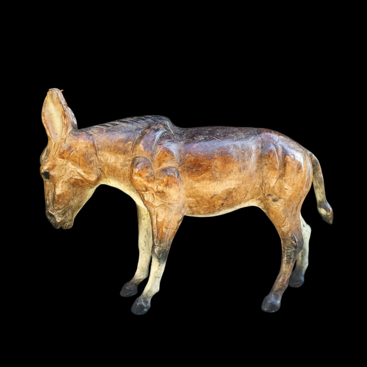 Scultura di Asino in pelle. Liberty of London,inizio XX secolo.-photo-2