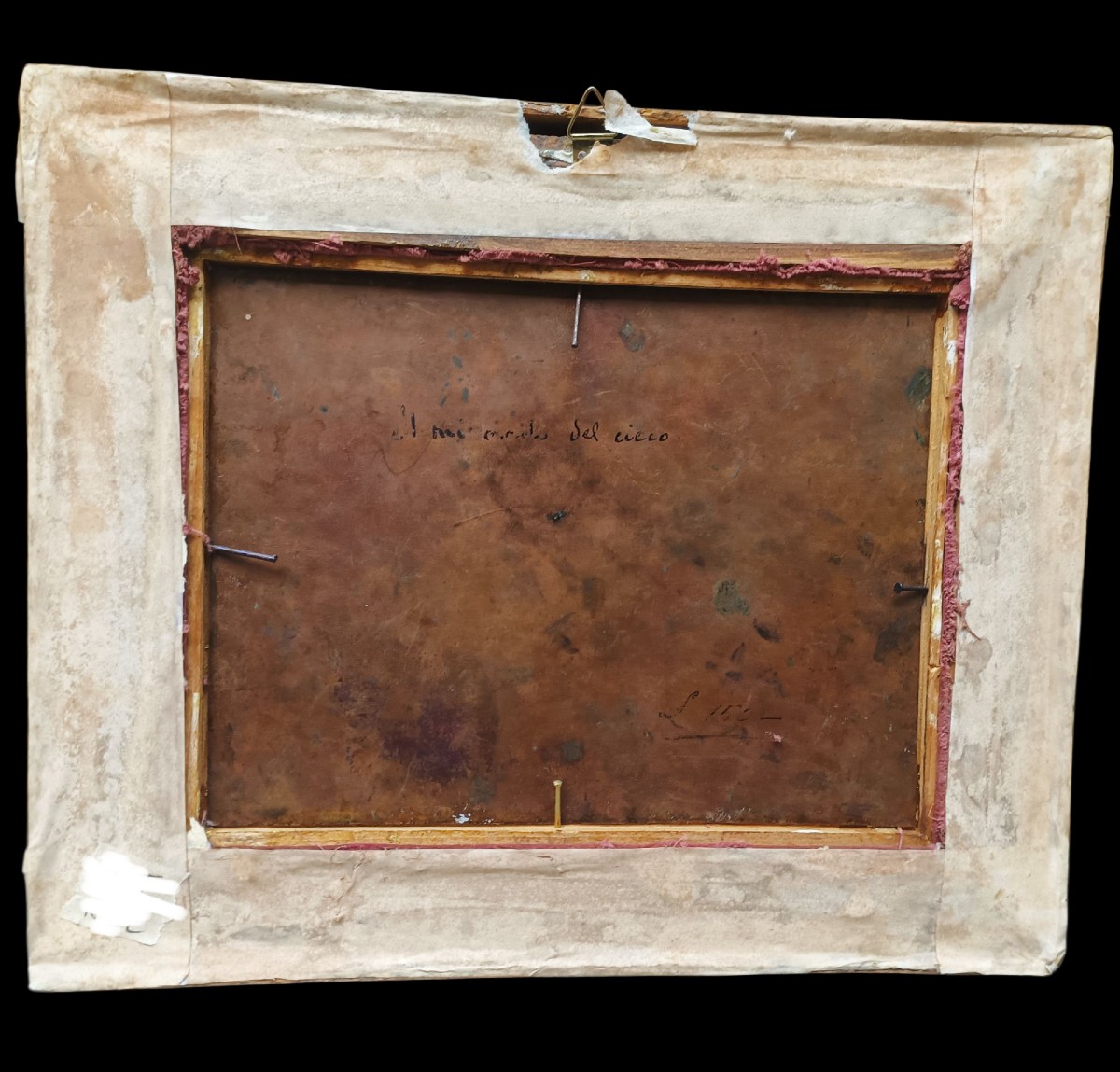 Olio su rame raffigurante la guarigione del cieco. Italia,XVII secolo.-photo-3