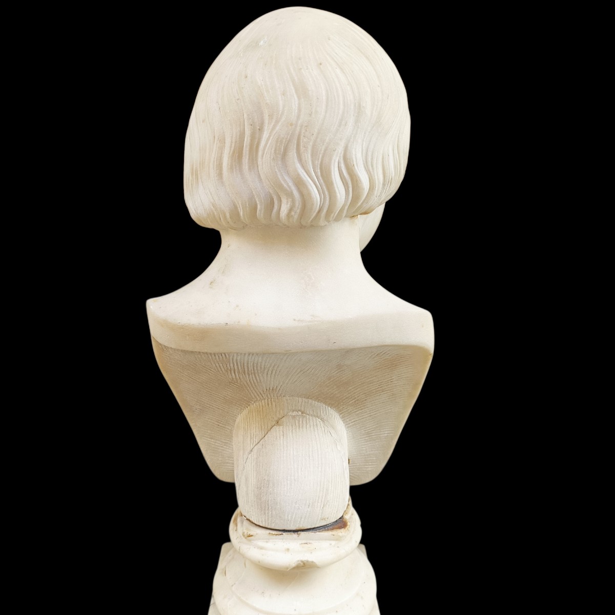 Busto in marmo neoclassico raffigurante fanciullo.Italia,1820 circa.-photo-4