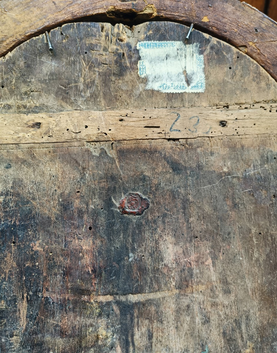 Olio su tavola raffigurante Maria.Pittore Fiammingo,fine XVI secolo.-photo-3