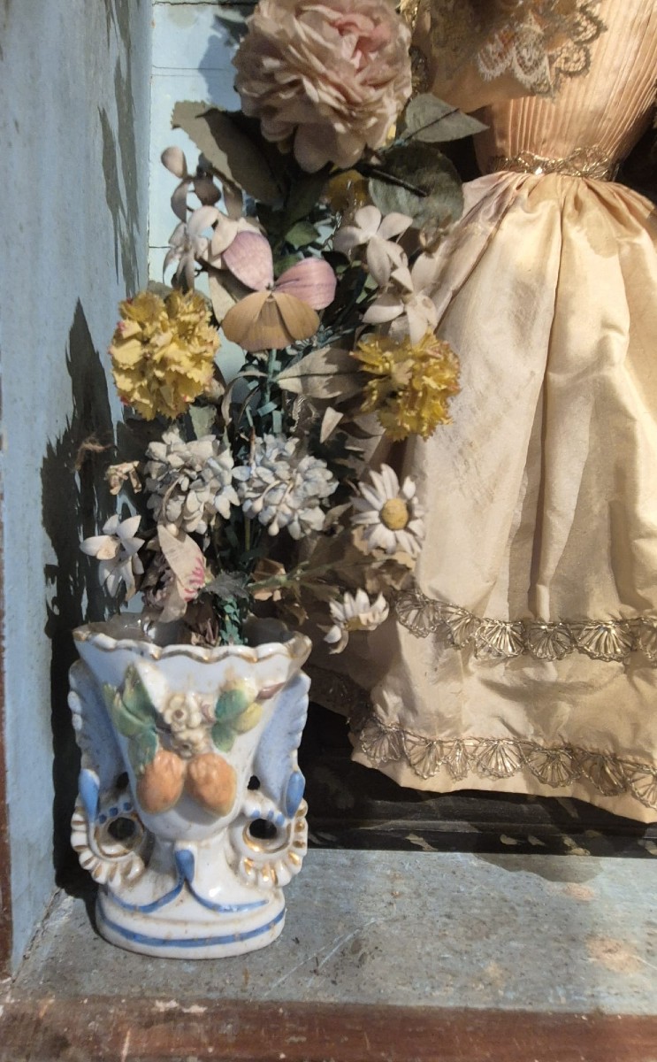 Scultura madonna con bambino in cartapesta.Toscana,inizio XIX secolo.-photo-2