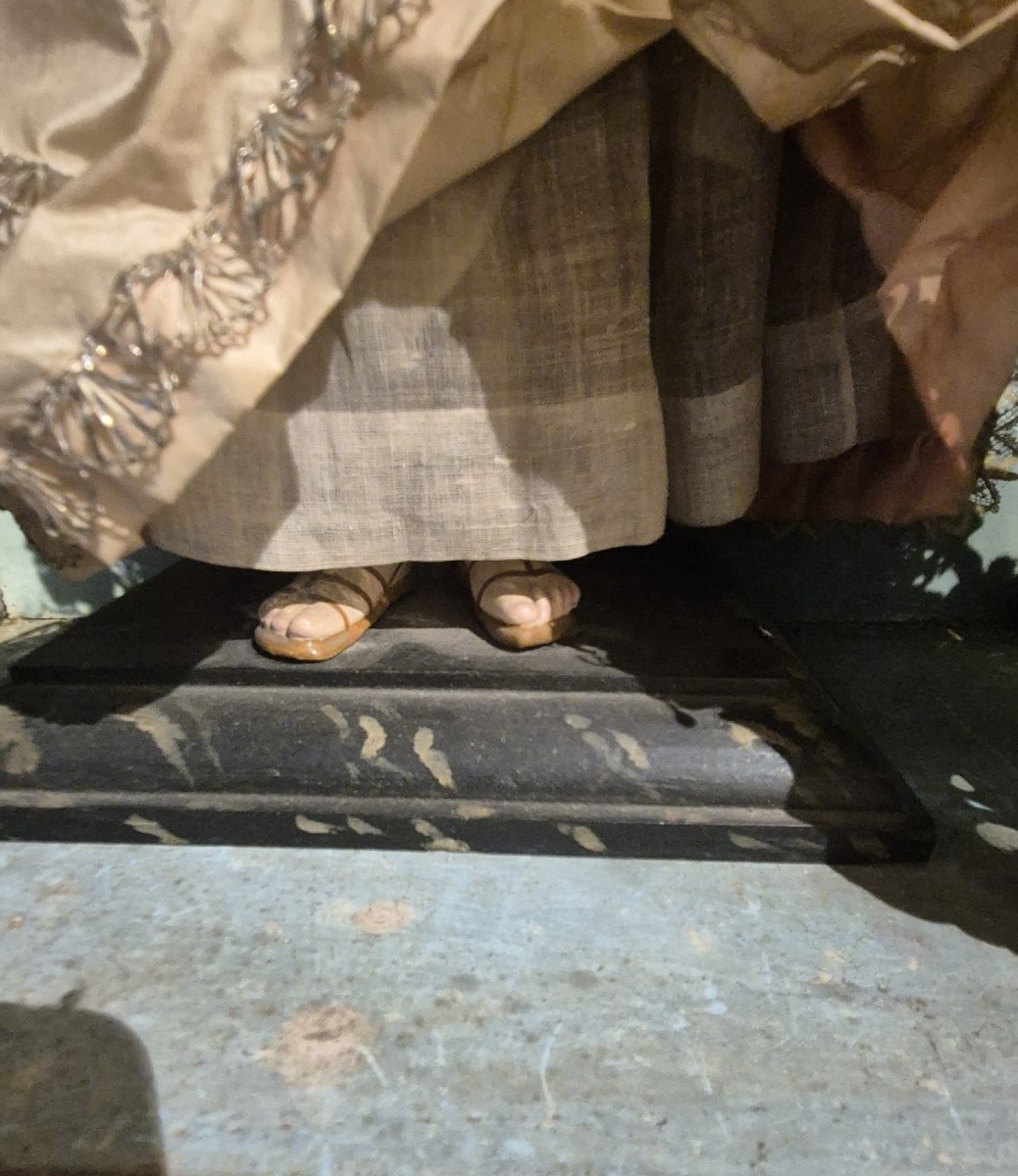 Scultura madonna con bambino in cartapesta.Toscana,inizio XIX secolo.-photo-4