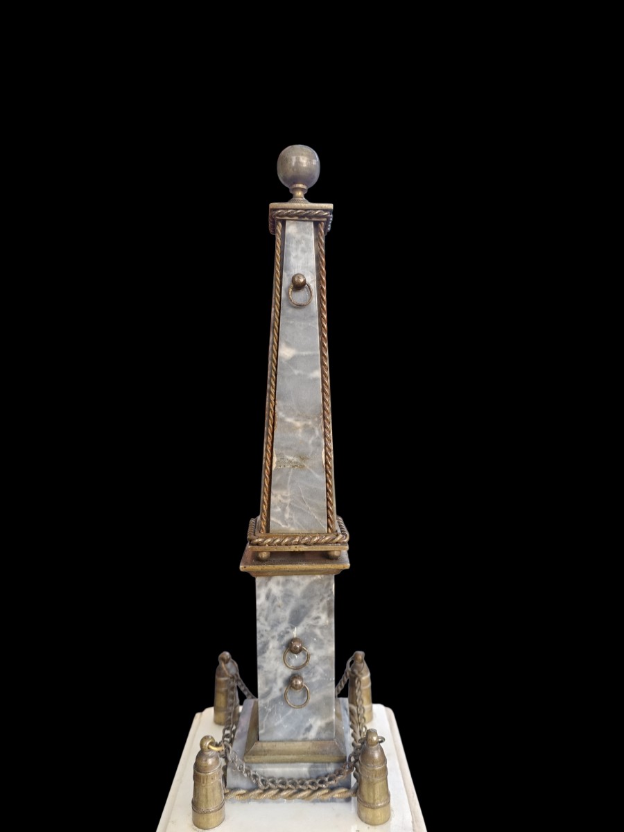 Coppia obelischi grand tour.Italia,XIX secolo.-photo-3