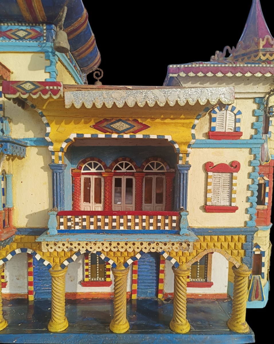 Grande Modellino di villa liberty.Italia,metà XX secolo.-photo-3