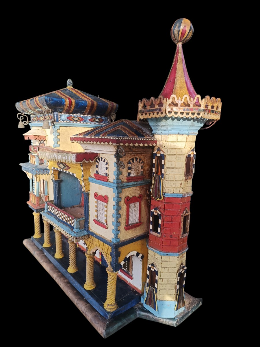 Grande Modellino di villa liberty.Italia,metà XX secolo.-photo-4