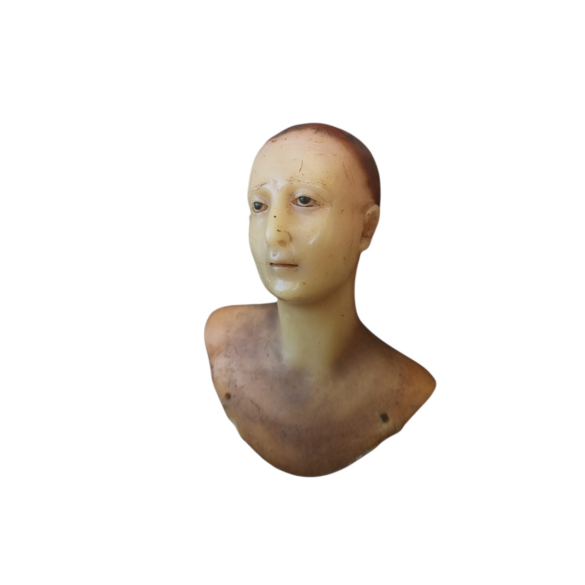 Piccolo busto in cera.Napoli,fine XVIII secolo.-photo-3