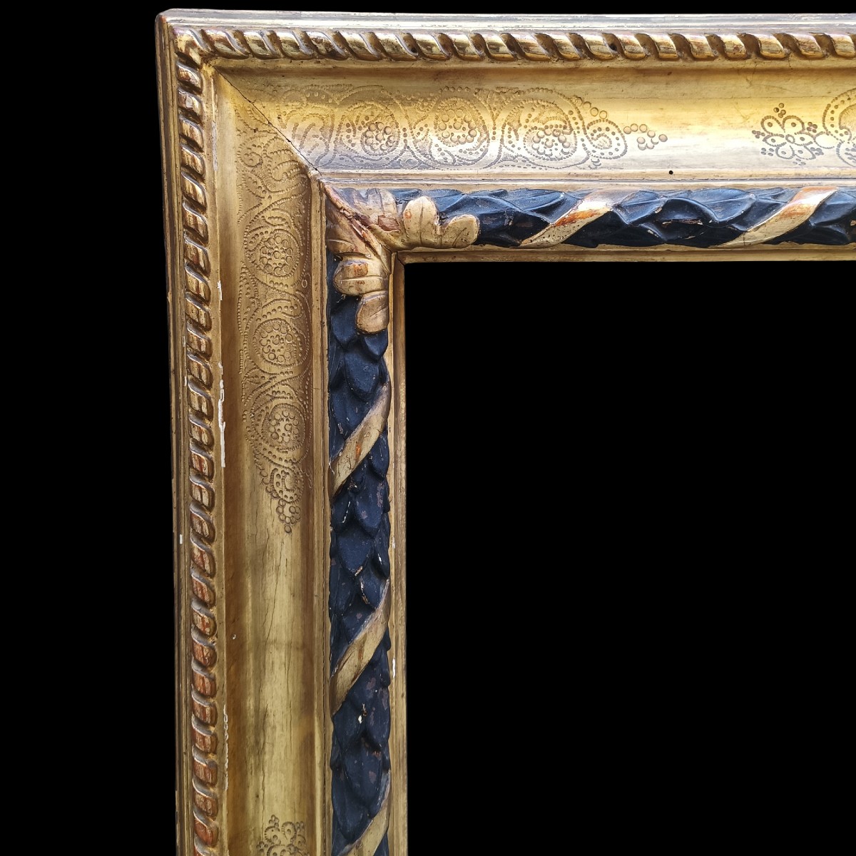 Cornice in legno dorato.Italia,XIX secolo.-photo-2