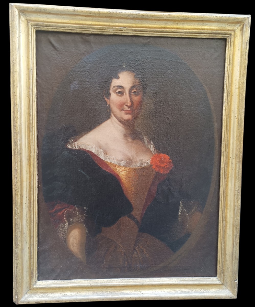 Ritratto ad olio su tela.Ambito di Sebastiano Ceccarini(Fano 1703-1783).-photo-2