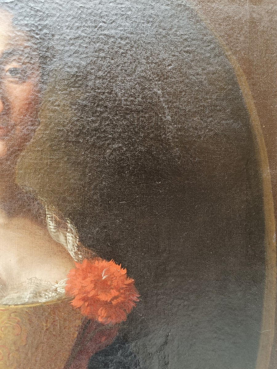 Ritratto ad olio su tela.Ambito di Sebastiano Ceccarini(Fano 1703-1783).-photo-4