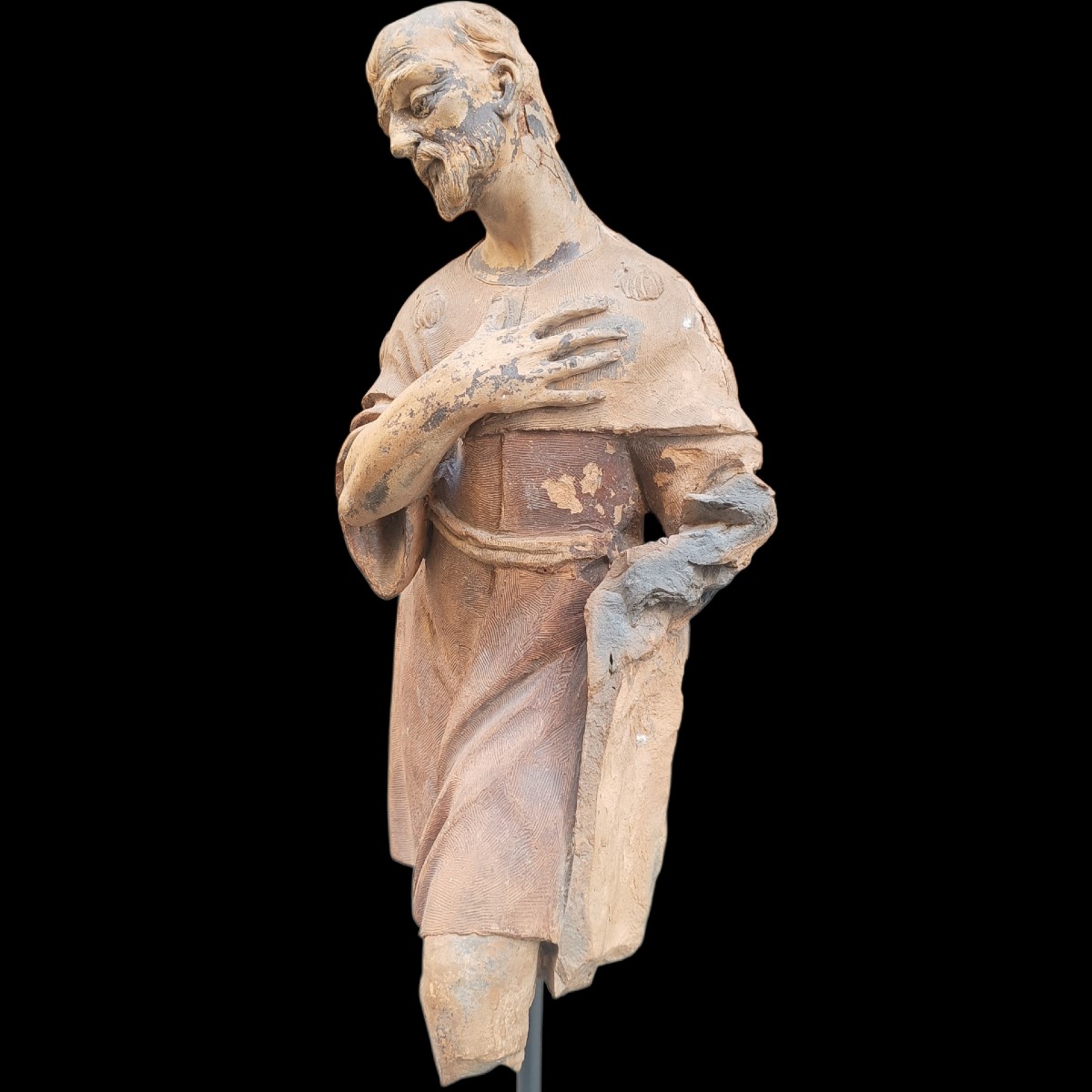 Scultura in terracotta di San Giacomo.Italia, XVII secolo.-photo-3