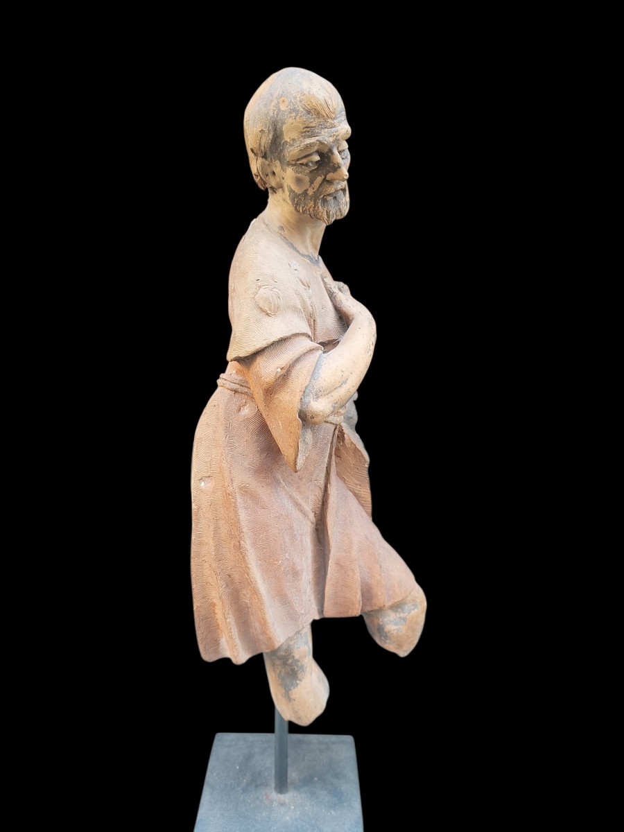 Scultura in terracotta di San Giacomo.Italia, XVII secolo.-photo-4