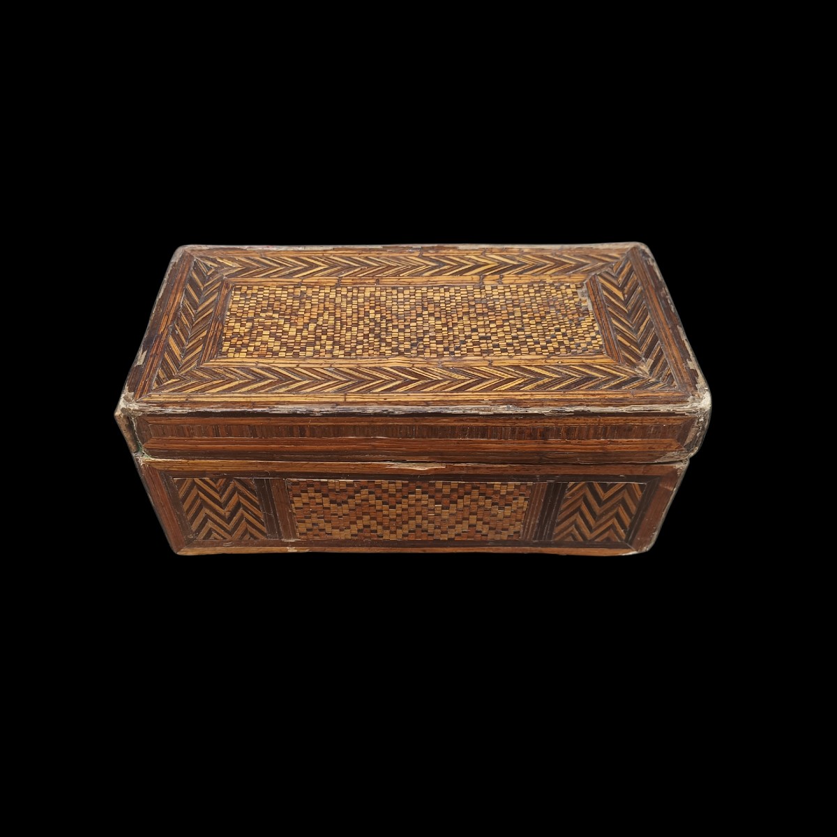 Scatola in paglia.Italia,fine XVIII secolo.-photo-2