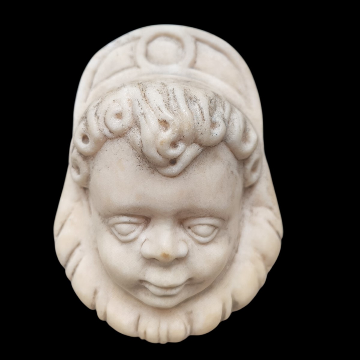 Fermacarte in marmo bianco.Italia,XIX secolo.-photo-2