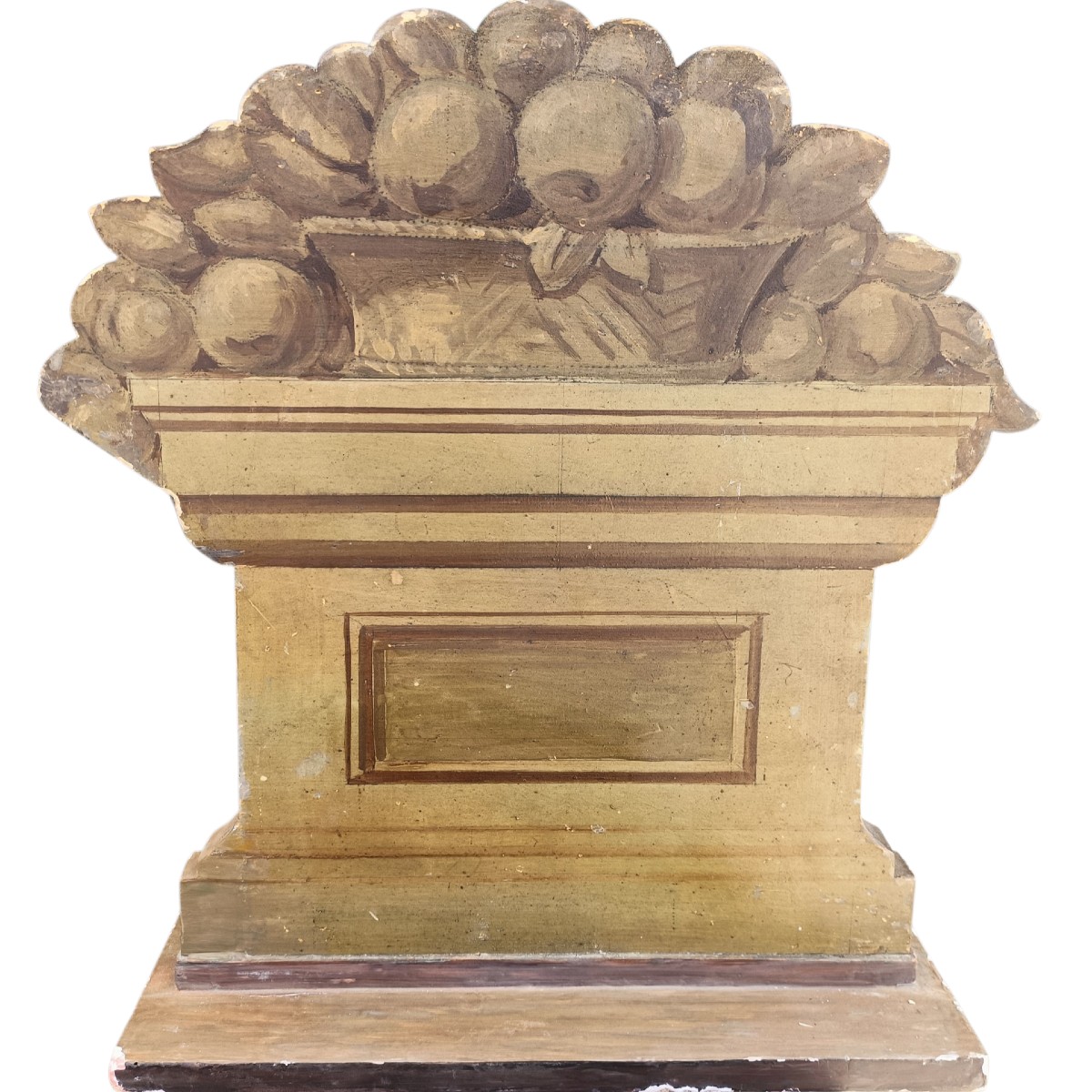 Coppia di sagome in legno dipinto.Italia,fine XIX secolo.-photo-2