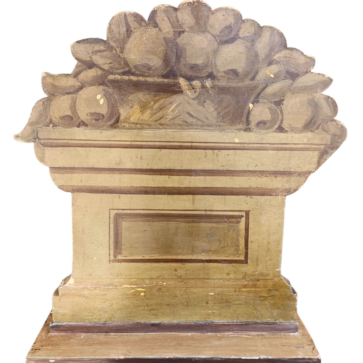 Coppia di sagome in legno dipinto.Italia,fine XIX secolo.-photo-3