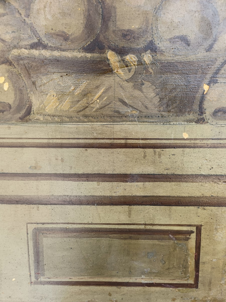 Coppia di sagome in legno dipinto.Italia,fine XIX secolo.-photo-4