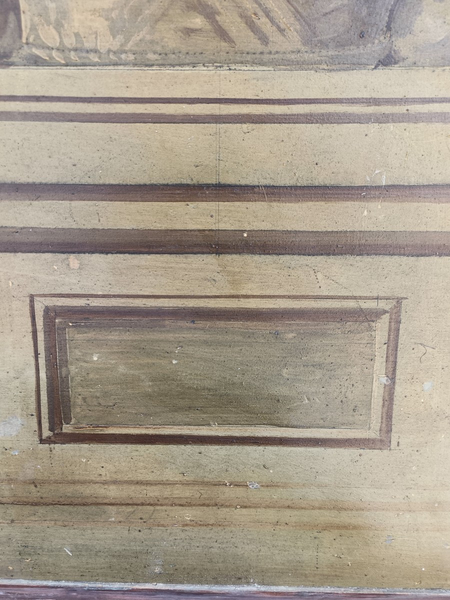 Coppia di sagome in legno dipinto.Italia,fine XIX secolo.-photo-1