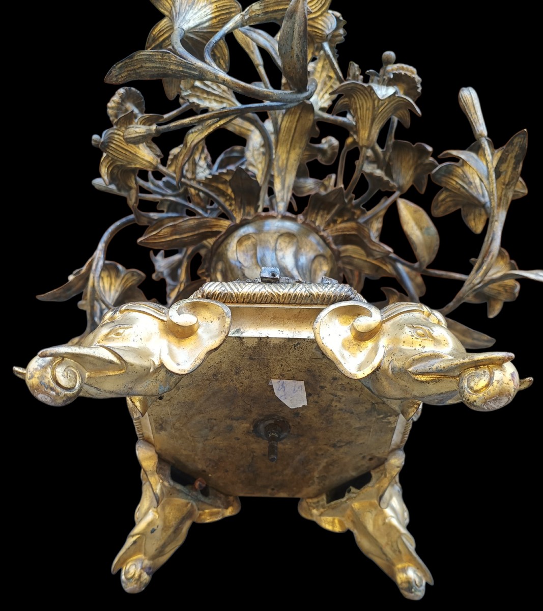 Candelabro in bronzo dorato.Francia,fine XIX secolo.-photo-1