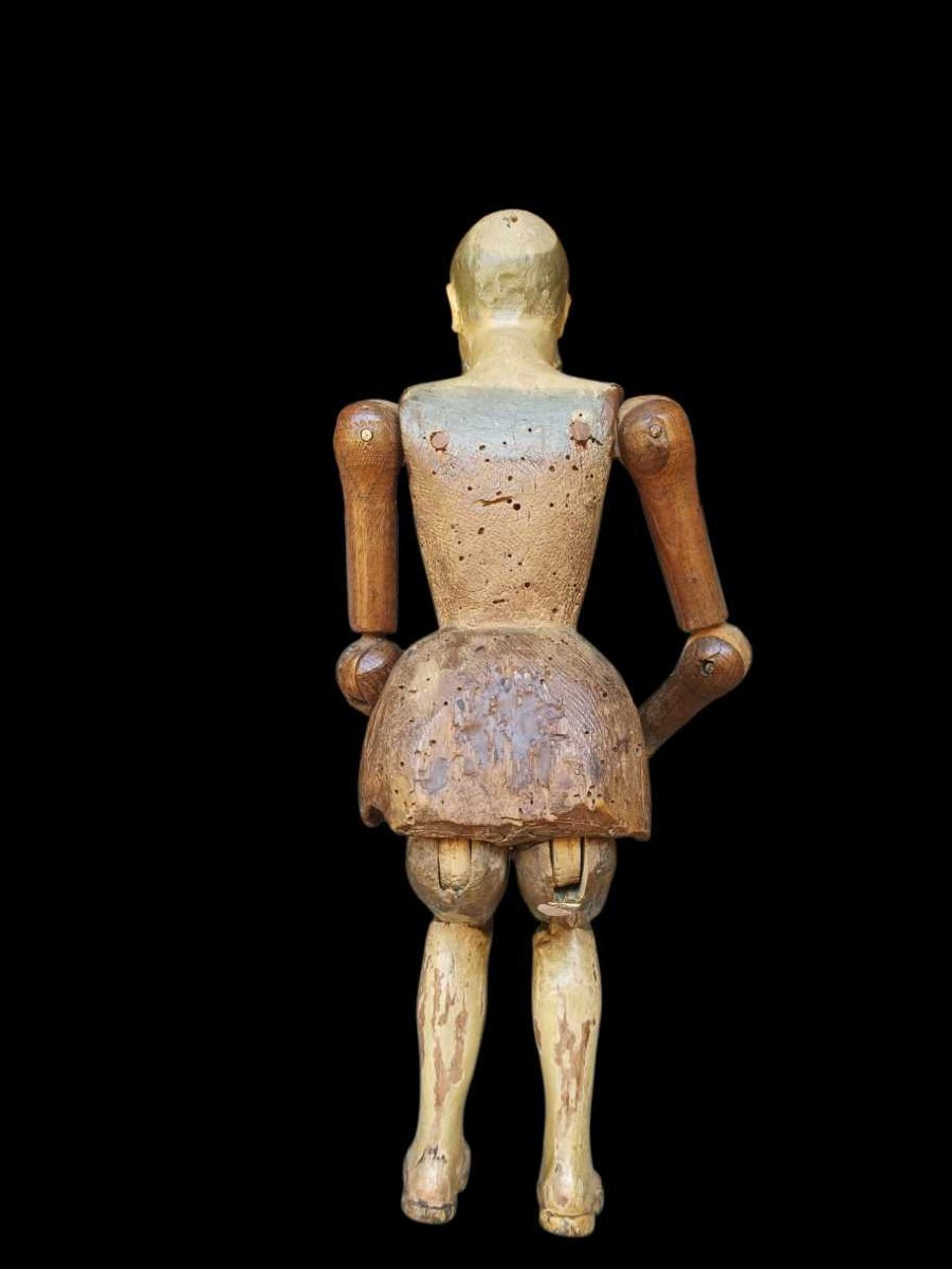 Manichino in legno dipinto.Italia,XVIII secolo.-photo-1