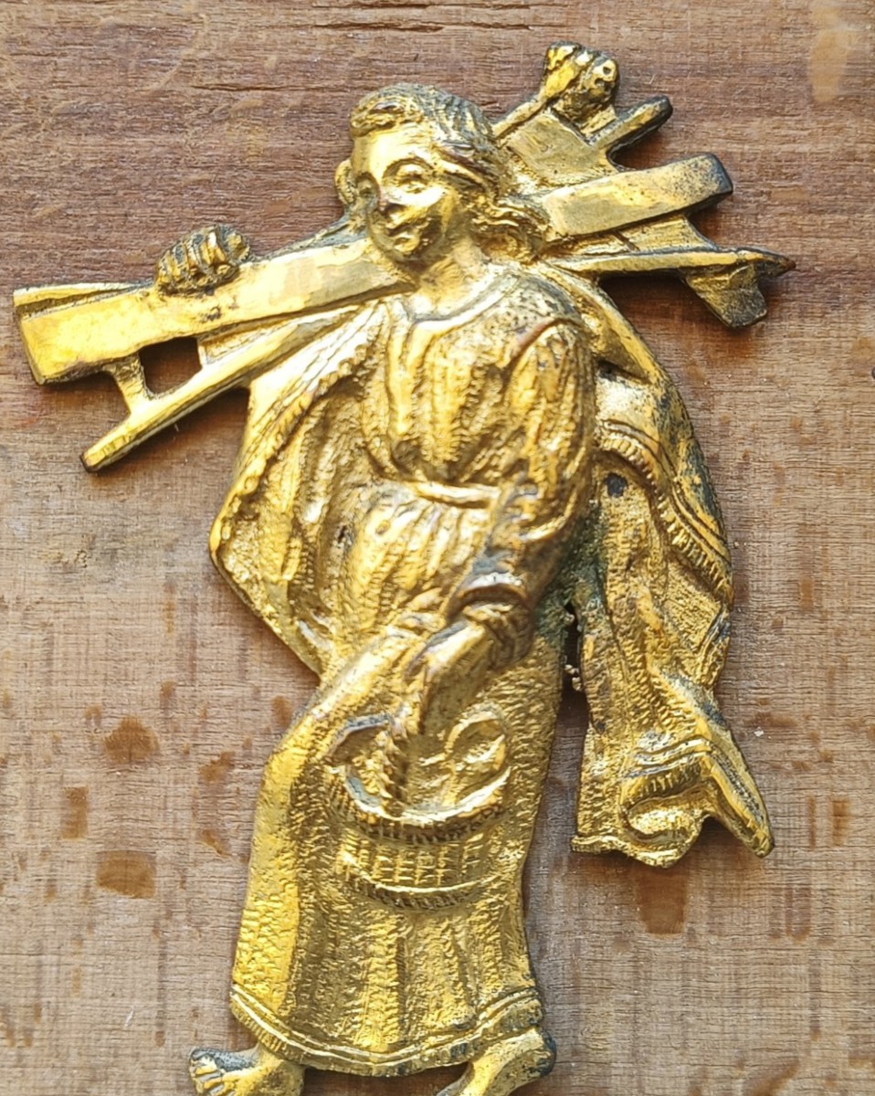 Coppia di rilievi in bronzo dorato.Italia,XVIII secolo.-photo-2