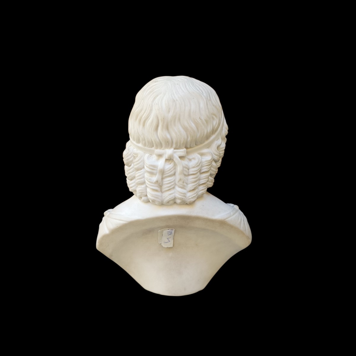 Busto in biscuit raffigurante bambina. Italia,inizio XIX secolo.-photo-4