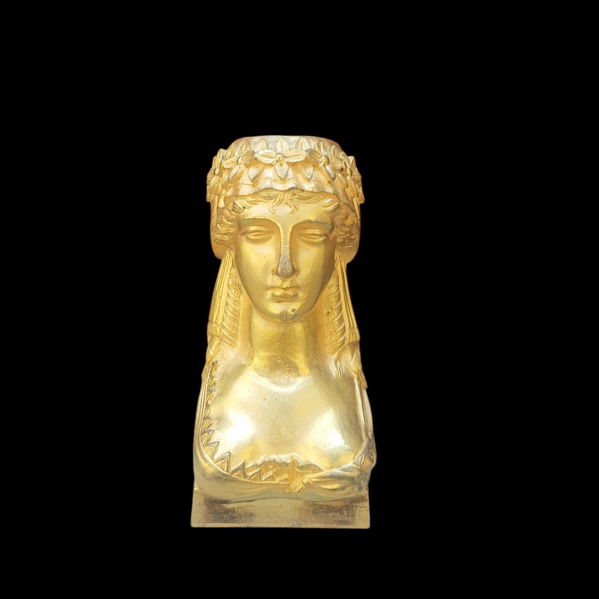 Elemento decorativo in bronzo dorato.Francia,inio XIX secolo.