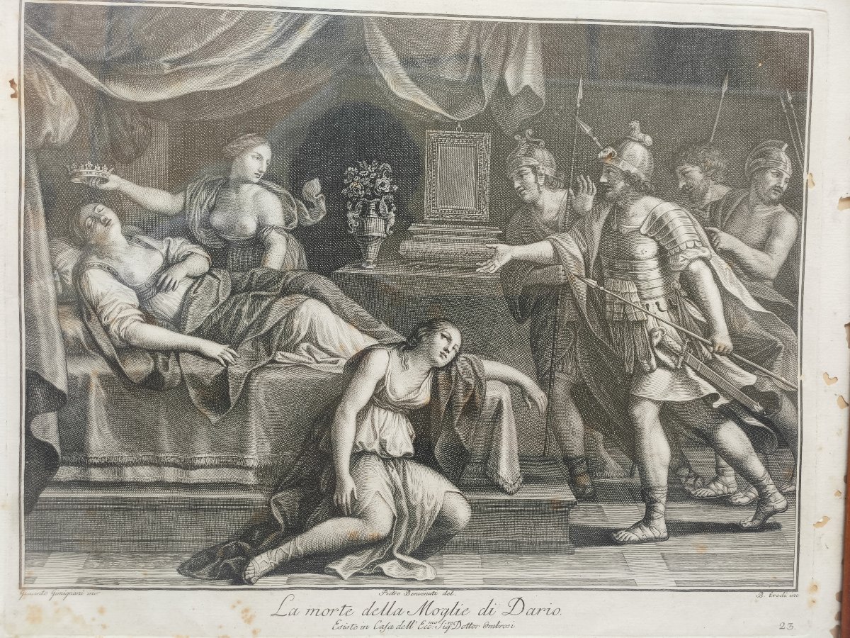 Collezione di quattro incisioni con cornici coeve.Italia,inizio XIX secolo.-photo-3